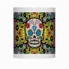 Sugar Skulls   Patterned White Mug from ArtsNow.com Center