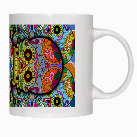 Sugar Skulls   Patterned White Mug from ArtsNow.com Right