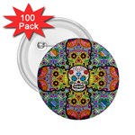 Sugar Skulls   Patterned 2.25  Button (100 pack)