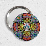 Sugar Skulls   Patterned 2.25  Handbag Mirror