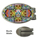 Sugar Skulls   Patterned Money Clip (Oval)