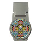 Sugar Skulls   Patterned Money Clip (Round)