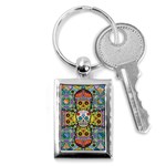 Sugar Skulls   Patterned Key Chain (Rectangle)