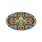 Sugar Skulls   Patterned Sticker (Oval)