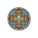 Sugar Skulls   Patterned Magnet 3  (Round)