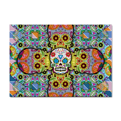 Sugar Skulls   Patterned Sticker A4 (100 pack) from ArtsNow.com Front