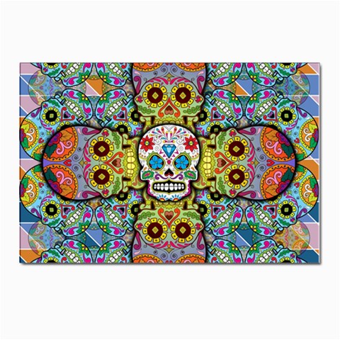Sugar Skulls   Patterned Postcard 4 x 6  (Pkg of 10) from ArtsNow.com Front