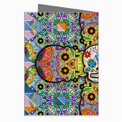 Sugar Skulls   Patterned Greeting Card from ArtsNow.com Right