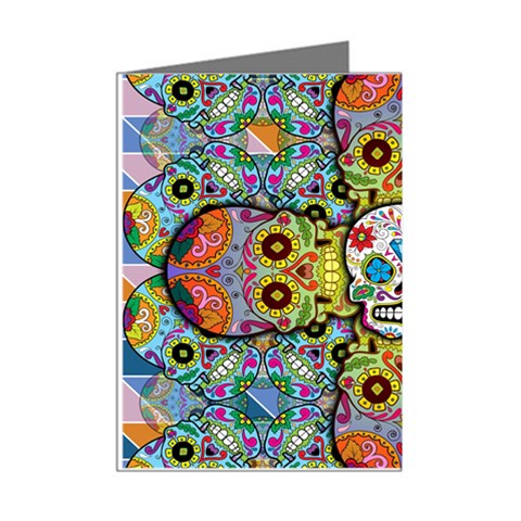 Sugar Skulls   Patterned Mini Greeting Cards (Pkg of 8) from ArtsNow.com Right