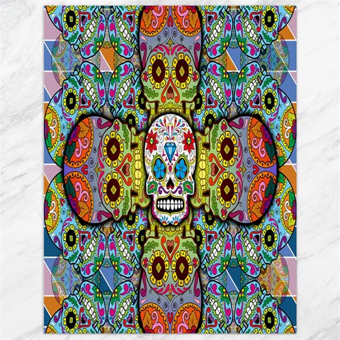 Sugar Skulls   Patterned Canvas 12  x 16  from ArtsNow.com 11.86 x15.41  Canvas - 1