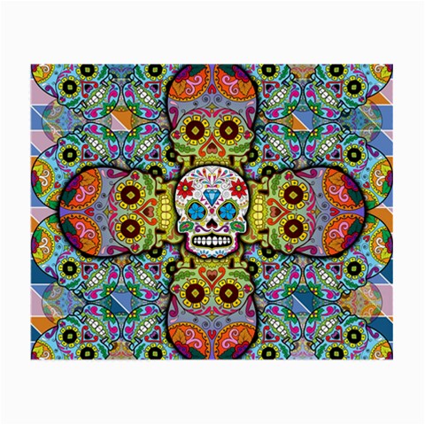 Sugar Skulls   Patterned Glasses Cloth (Small, Two Sides) from ArtsNow.com Front