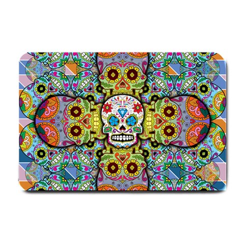 Sugar Skulls   Patterned Small Doormat from ArtsNow.com 24 x16  Door Mat