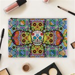Sugar Skulls   Patterned Cosmetic Bag (Large)