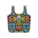 Sugar Skulls   Patterned Full Print Recycle Bag (S)