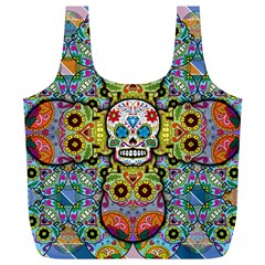 Sugar Skulls   Patterned Full Print Recycle Bag (XL) from ArtsNow.com Back