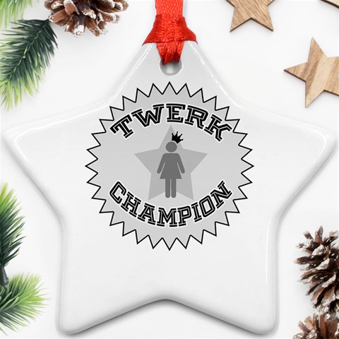 Twerk Champion Ornament (Star) from ArtsNow.com Front