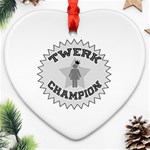 Twerk Champion Heart Ornament (Two Sides)