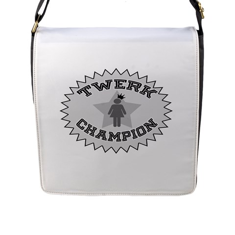 Twerk Champion Flap Closure Messenger Bag (Large) from ArtsNow.com Front