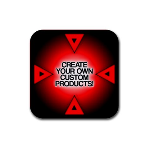 Create Your Own Custom And Unique Products Rubber Square Coaster (4 pack) from ArtsNow.com Front