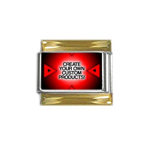 Create Your Own Custom And Unique Products Gold Trim Italian Charm (9mm) from ArtsNow.com Front