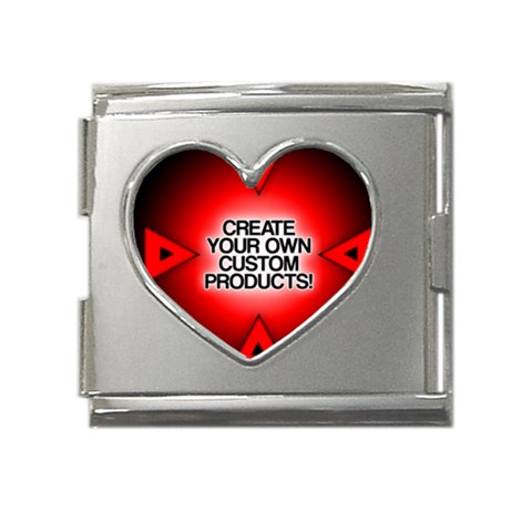 Create Your Own Custom And Unique Products Mega Link Heart Italian Charm (18mm) from ArtsNow.com Front