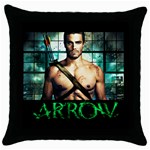 STEPHEN AMELL ARROW THROW PILLOW CASE Throw Pillow Case (Black)