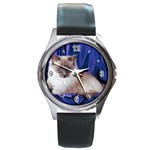 Rag Doll Cat D4 Round Metal Watch