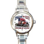 American Round Italian Charm Watch