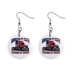 American 1  Button Earrings