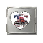 American Mega Link Heart Italian Charm (18mm)