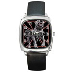 Dog Square Metal Watch