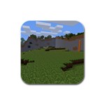 Minecraft Strange Land Formations Rubber Square Coaster (4 pack)