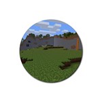 Minecraft Strange Land Formations Rubber Round Coaster (4 pack)