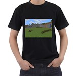 Minecraft Strange Land Formations Men s T-Shirt (Black)