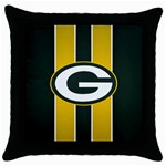GREEN BAY PACKERS THROW PILLOW CASE Throw Pillow Case (Black)