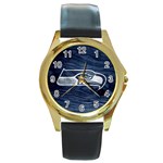 414474 Round Gold Metal Watch