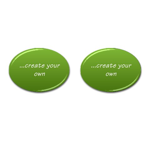Cufflinks (Oval) from ArtsNow.com Front(Pair)