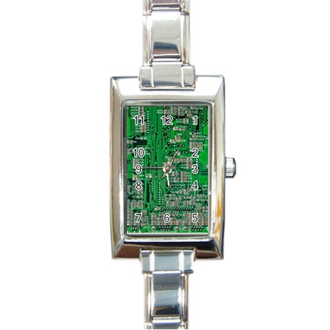 Circuit Rectangular Italian Charm Watch from ArtsNow.com Front