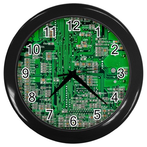Circuit Wall Clock (Black) from ArtsNow.com Front