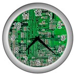 Circuit Wall Clock (Silver)