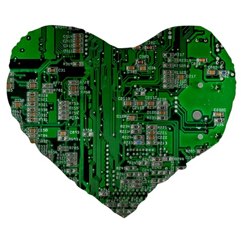Circuit 19  Premium Heart Shape Cushion from ArtsNow.com Front