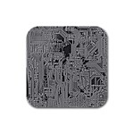 Circuit Rubber Square Coaster (4 pack)