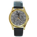 Circuit Round Gold Metal Watch