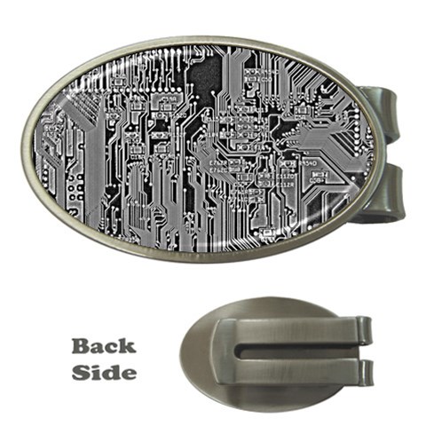 Circuit Money Clip (Oval) from ArtsNow.com Front