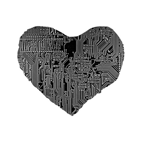 Circuit 16  Premium Heart Shape Cushion  from ArtsNow.com Front