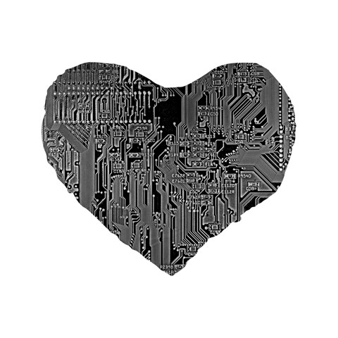 Circuit 16  Premium Flano Heart Shape Cushion  from ArtsNow.com Front