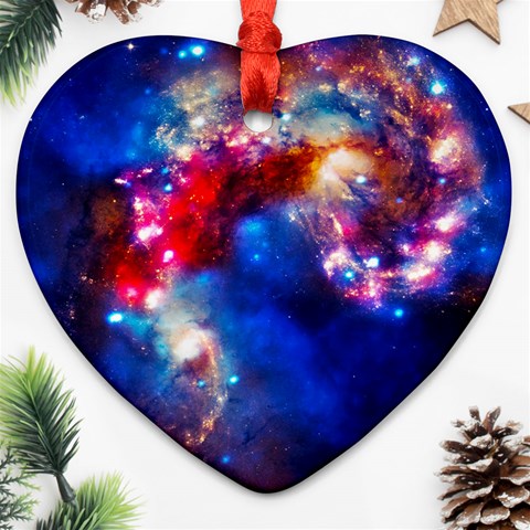 Colorful Cosmos Ornament (Heart) from ArtsNow.com Front