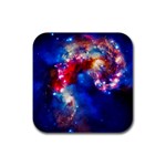 Colorful Cosmos Rubber Square Coaster (4 pack)