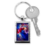 Colorful Cosmos Key Chain (Rectangle)