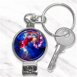 Colorful Cosmos Nail Clippers Key Chain